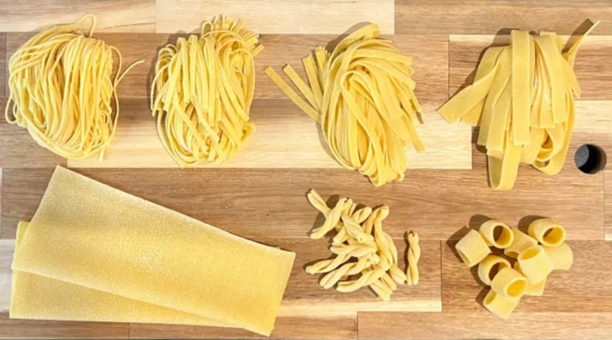 Fresh take-home pasta in paper bag
